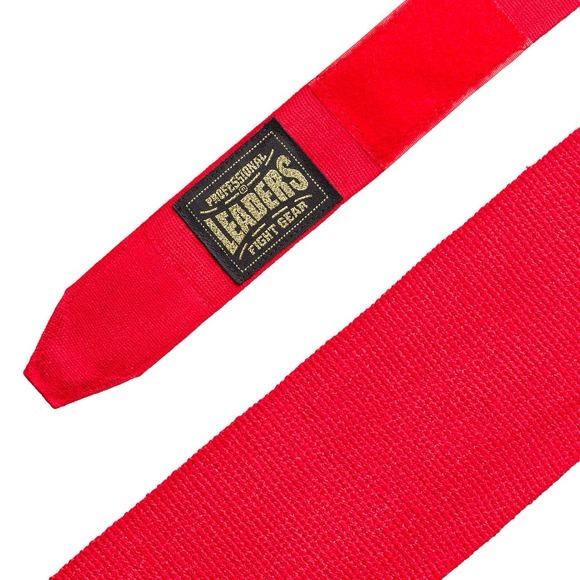 Бита бокс. LEADERS Semi elastic 3,5м красный (50% хлопок, 50% эластан)