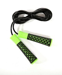Скакалка BASEFIT RP-103 PVC черный\зеленый 3,05м 00019771