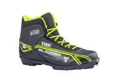 Ботинки лыжные TREK Blazzer1 черный (лого лайм неон) NNN